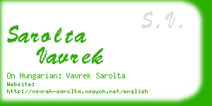 sarolta vavrek business card